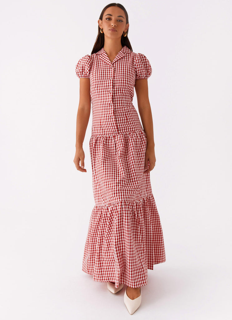 Verity Maxi Dress - Red Gingham