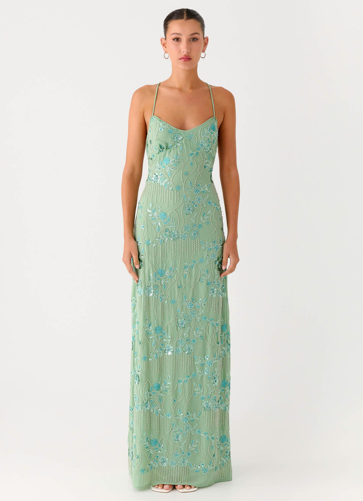 Vietta Sequin Cami Maxi Dress