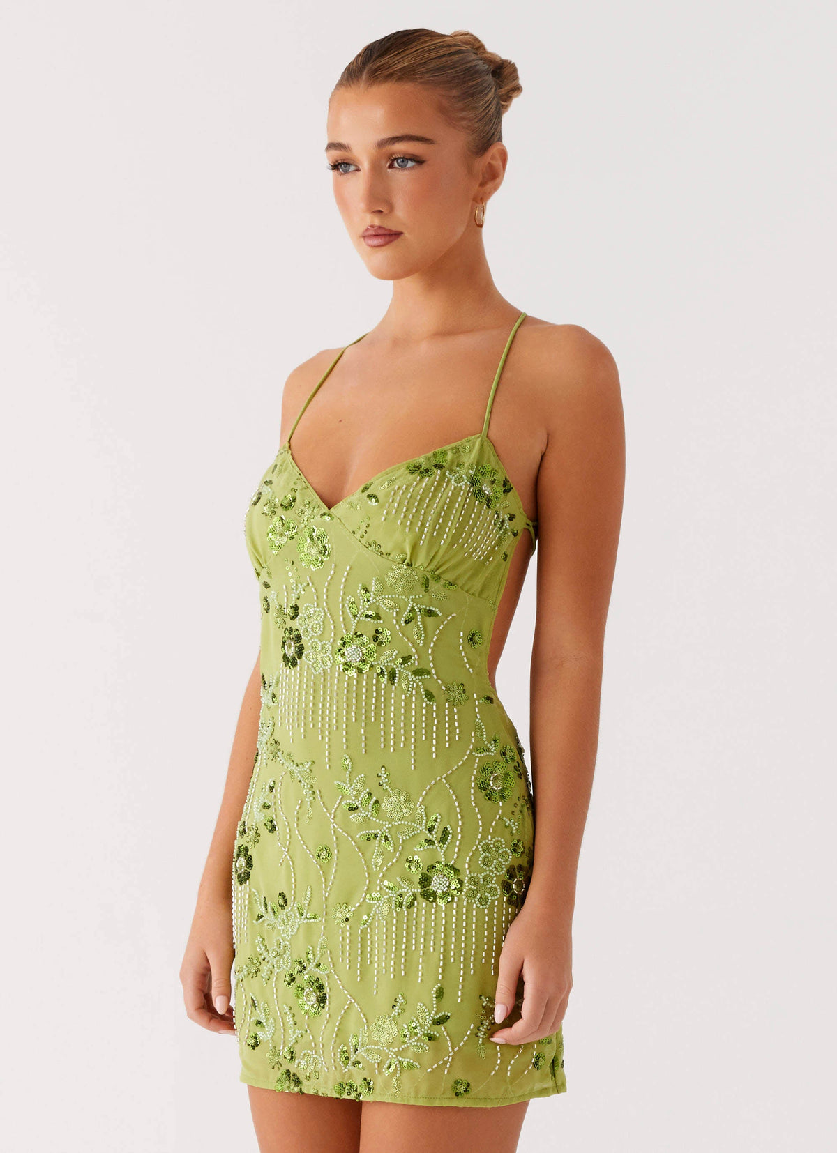 Vietta Sequin Cami Micro Mini Dress