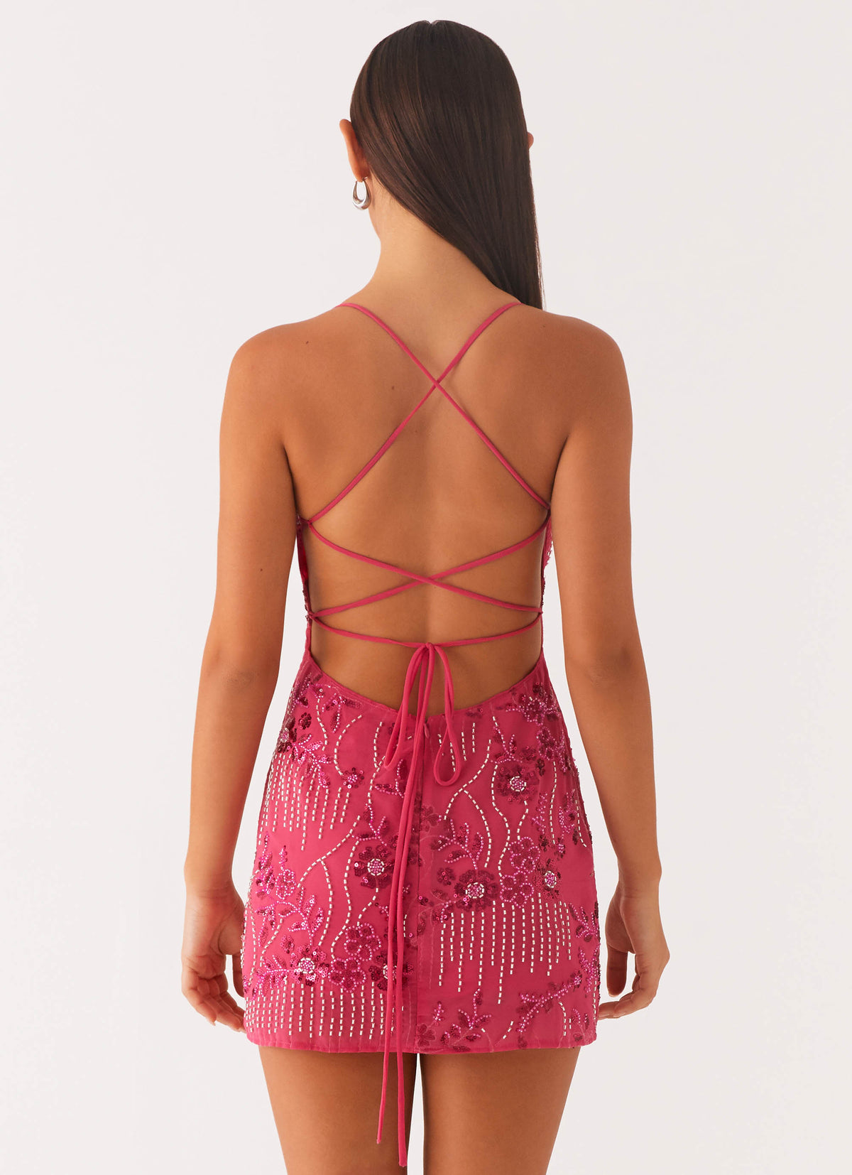 peppermayo exclusive vietta sequin cami mini dress pink Vietta Sequin Cami Mini Dress Now Available Online beading placement will differ per garment Peppermayo Vietta Sequin Cami Mini