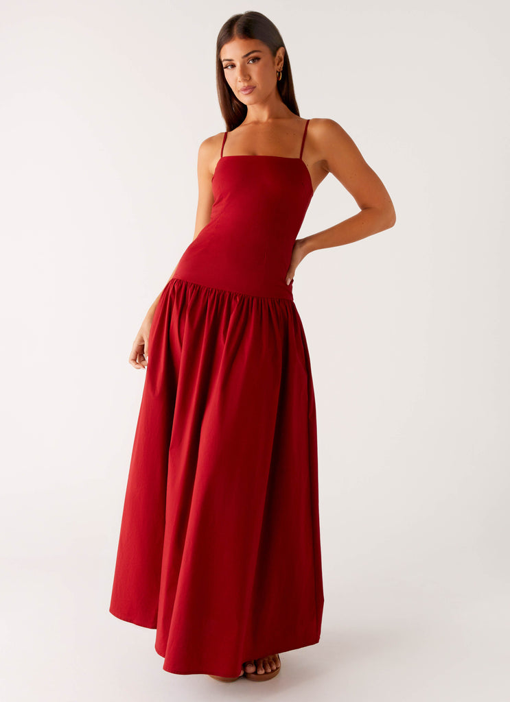Vince Cami Maxi Dress - Deep Red Peppermayo US Vince Cami Maxi Dress - Deep Red Peppermayo US