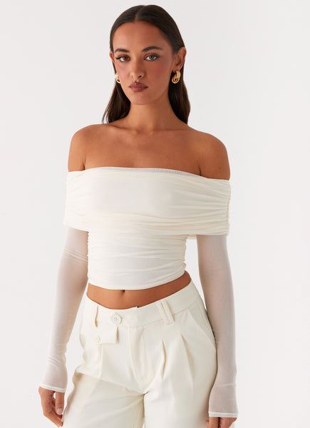 Vivianne Off Shoulder Top - Ivory – Peppermayo US