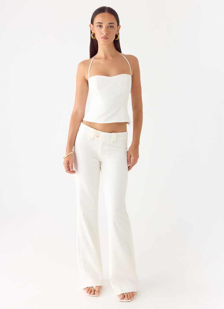 Weiss Low Rise Suiting Pants - White White / US 18 Weiss Low Rise Suiting Pants - White White / US 18