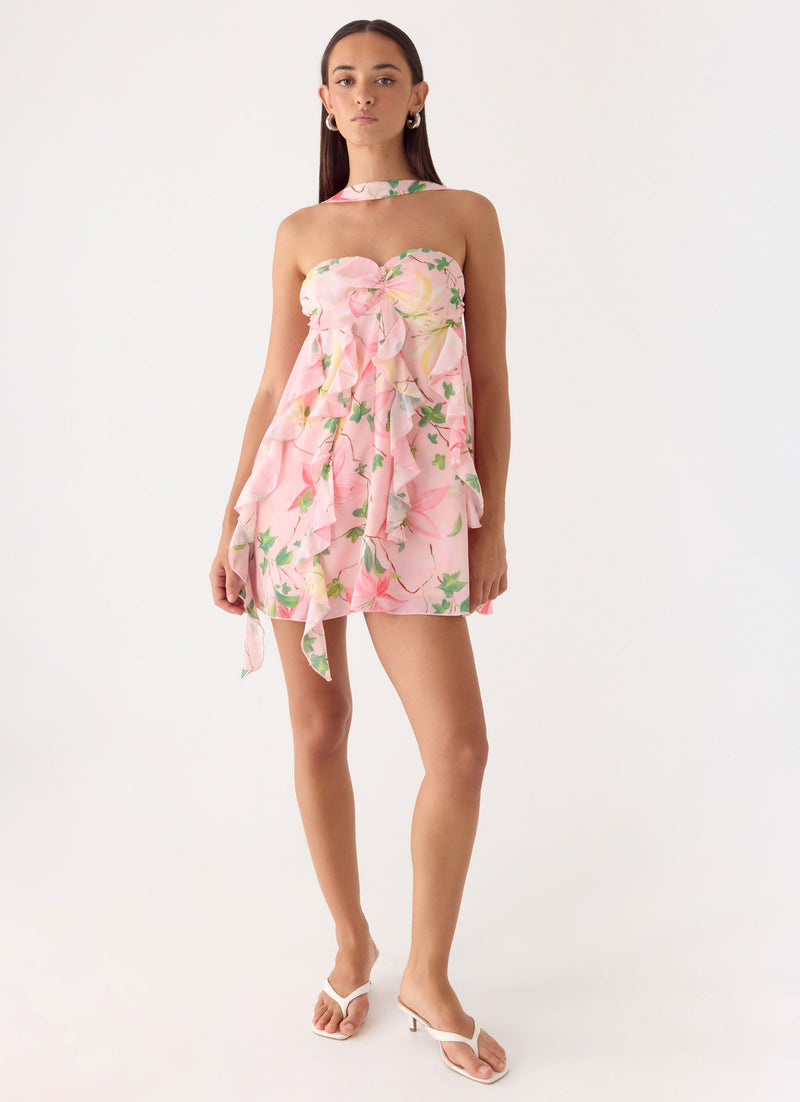 When You Look Mini Dress - Blooming Spring