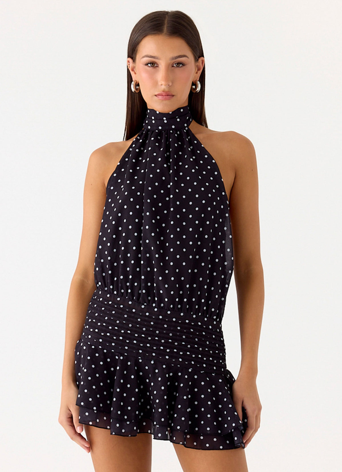 willow chiffon mini dress Peppermayo by Peppermayo Peppermayo Exclusive The Willow Chiffon Mini Dress is the essence of soft For Sale Willow Chiffon Mini