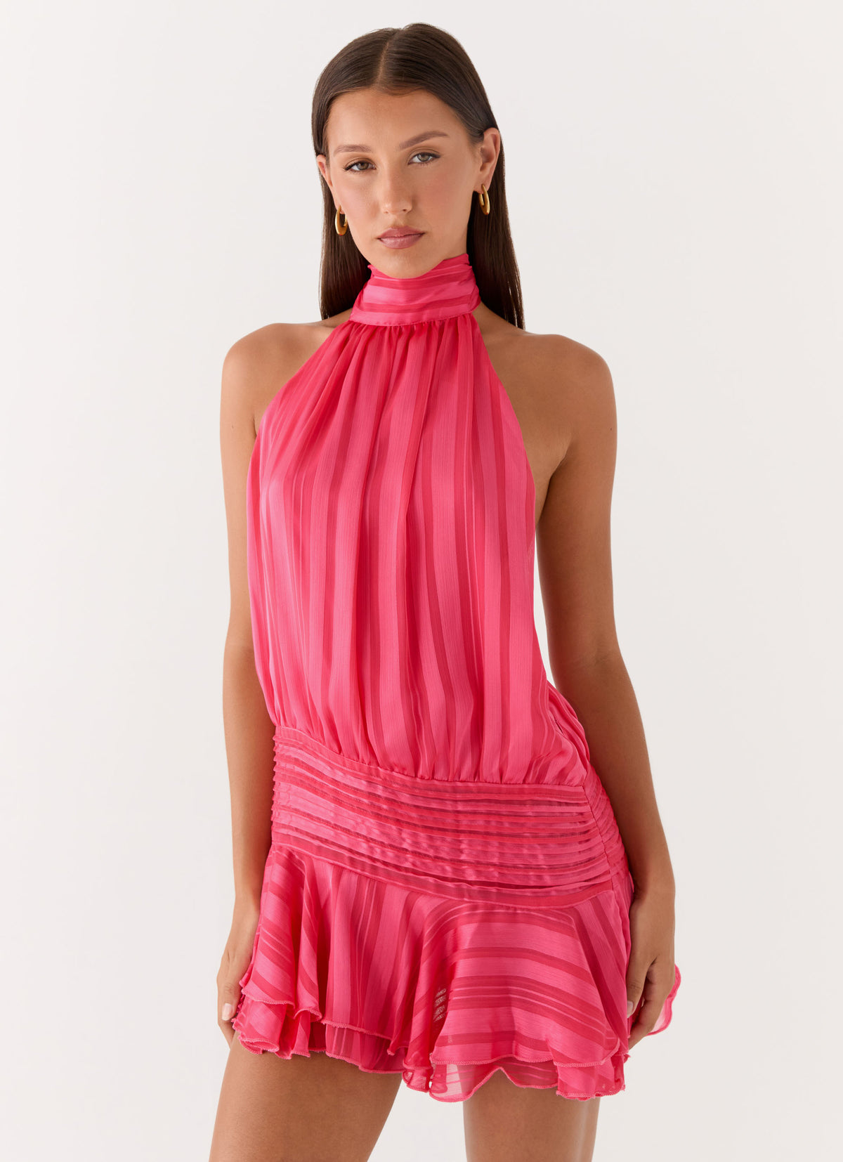 hot pink chiffon dress Willow Mini - Fuchsia Boohoo Color:ORCHID dre Fashion to Figure Bodycon this silhouette is defined