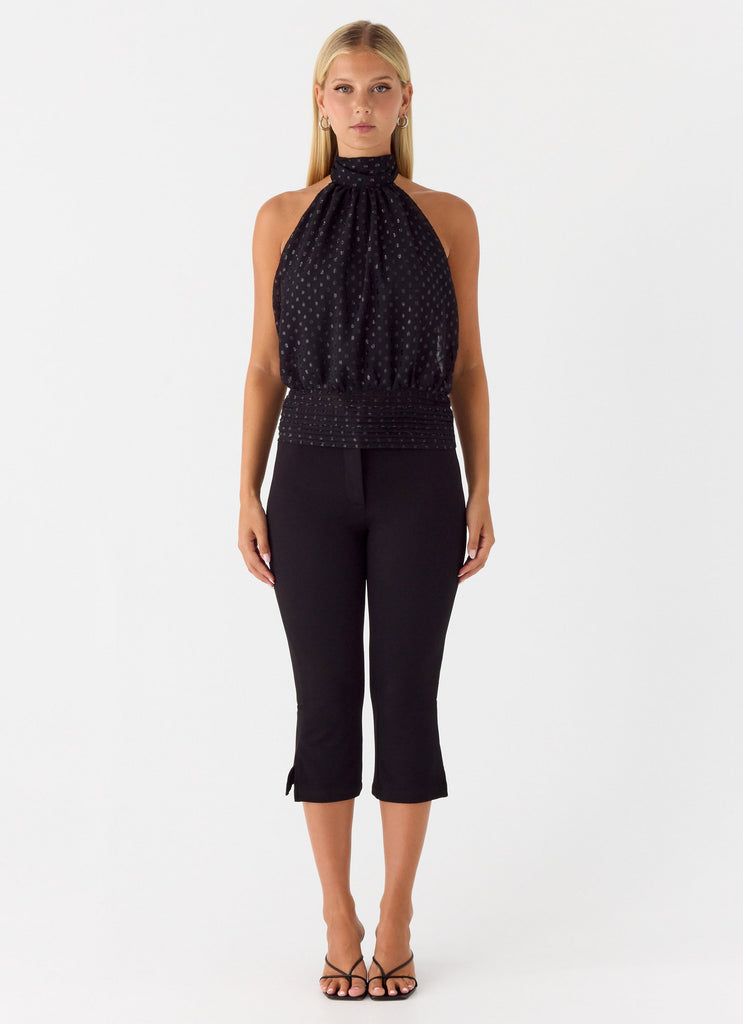 Willow Chiffon Top - Black Spot