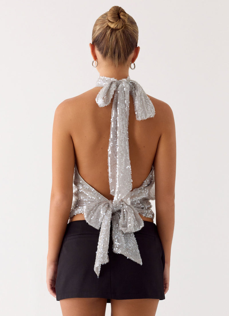 Willow Sequin Top - Silver