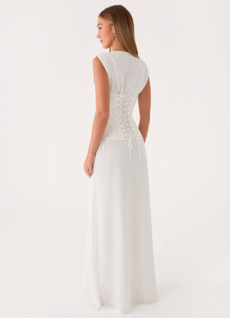 Winello Corset Maxi Dress - Off White  Peppermayo US