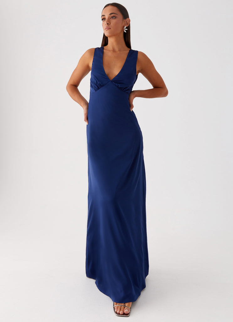 Cowl back formal dress shop