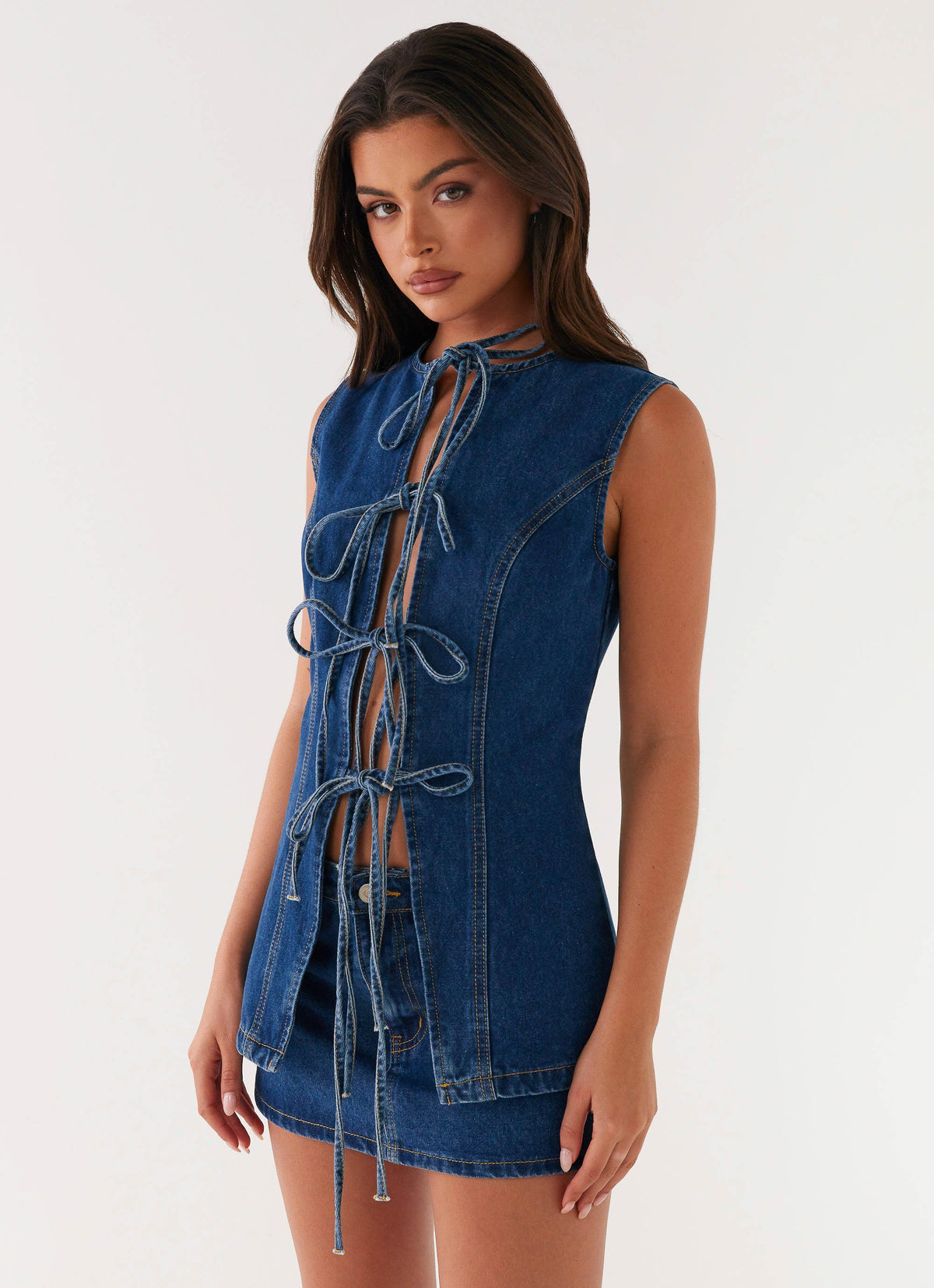 Wish You Luck Denim Top