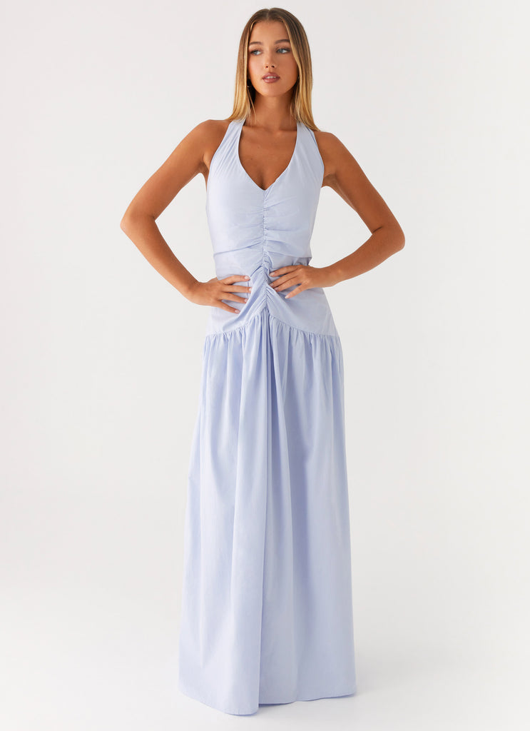 Worth The Wait Maxi Dress - Heather Blue