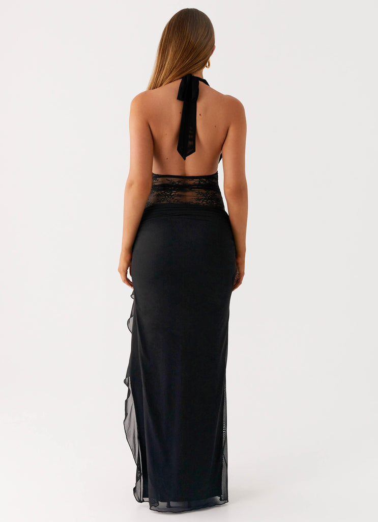 Wrenna Halter Neck Maxi Dress - Black Peppermayo US Wrenna Halter Neck Maxi Dress - Black Peppermayo US