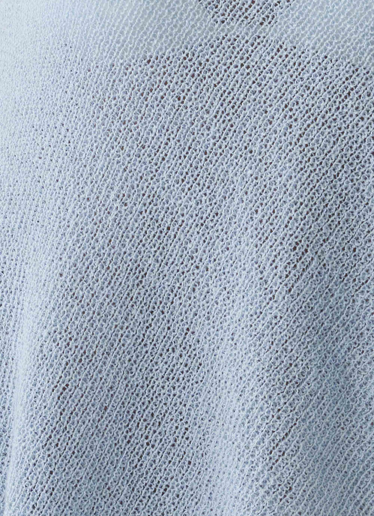 Yas Knit Cape - Blue