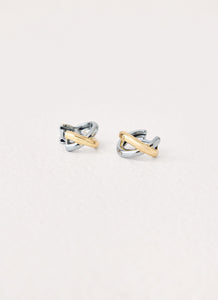 Yin & Yang Earrings - Silver /Gold