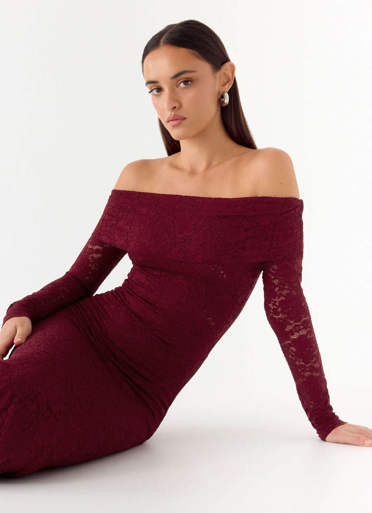 Merlotus Yours Always Lace Maxi Dress - Merlot – Peppermayo US