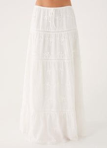 Yours To Keep Maxi Skirt - White