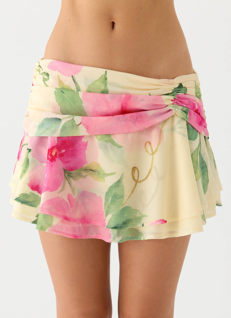 Yuju Mini Skirt - Lemon Soleil