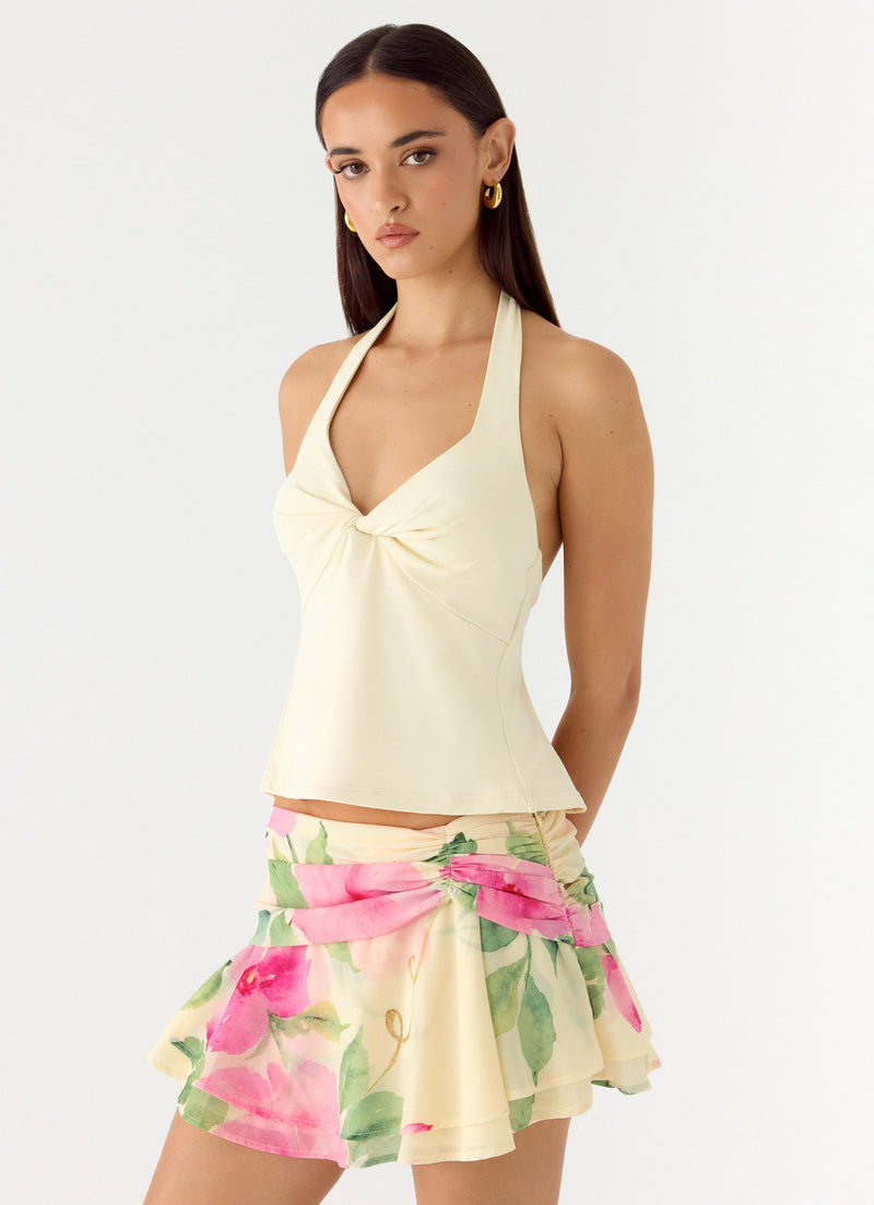 Yuju Mini Skirt - Lemon Soleil