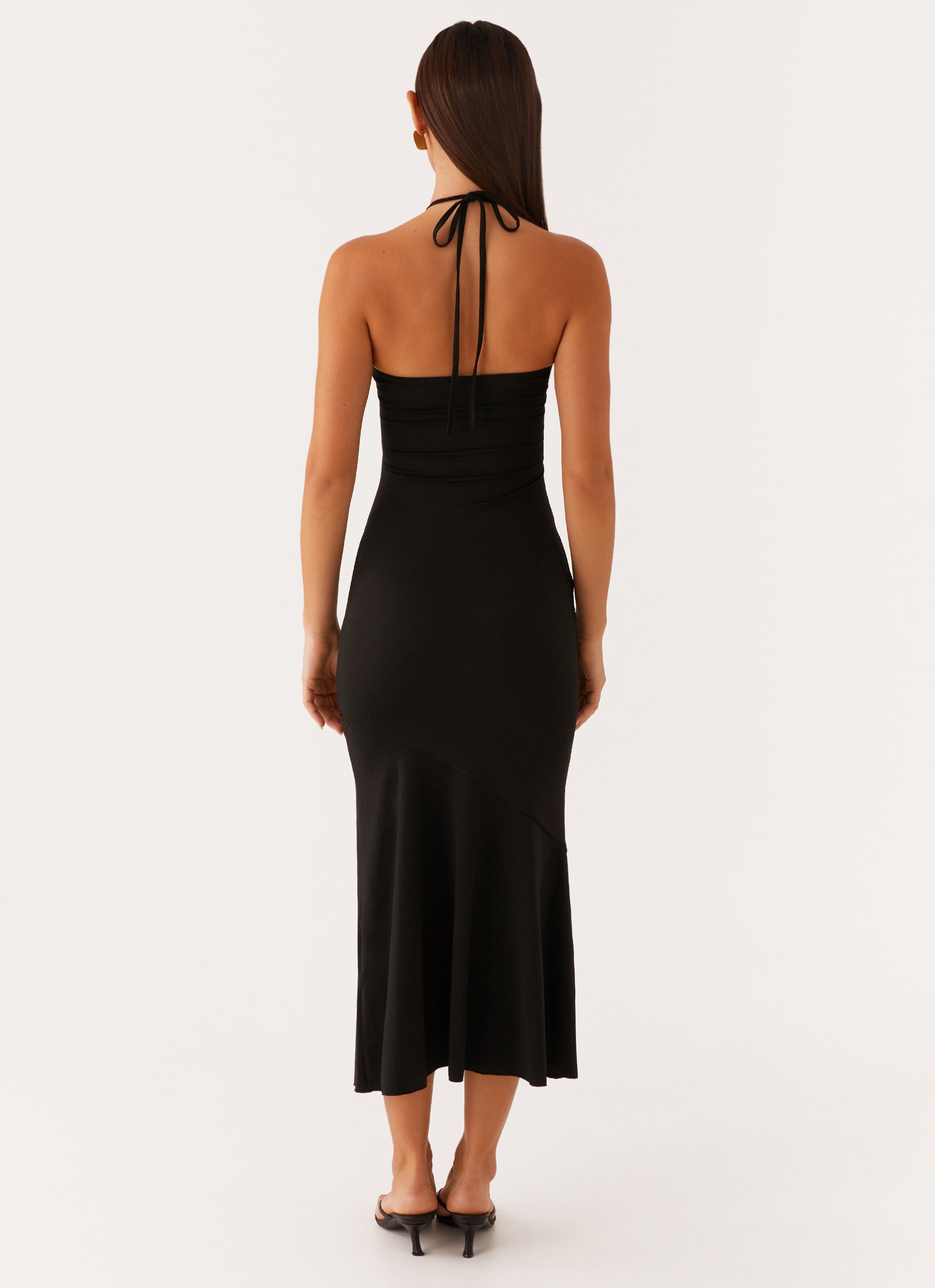 Zena Halterneck Midi Dress - Black Zena Halterneck Midi Dress - Black