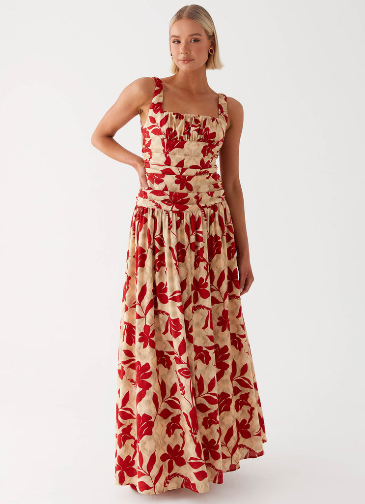 Zinna Linen Maxi Dress - Red Peppermayo US Zinna Linen Maxi Dress - Red Peppermayo US