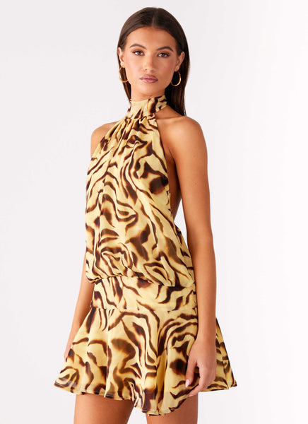 Zulla Backless Mini Dress - Laguna Print – Peppermayo US