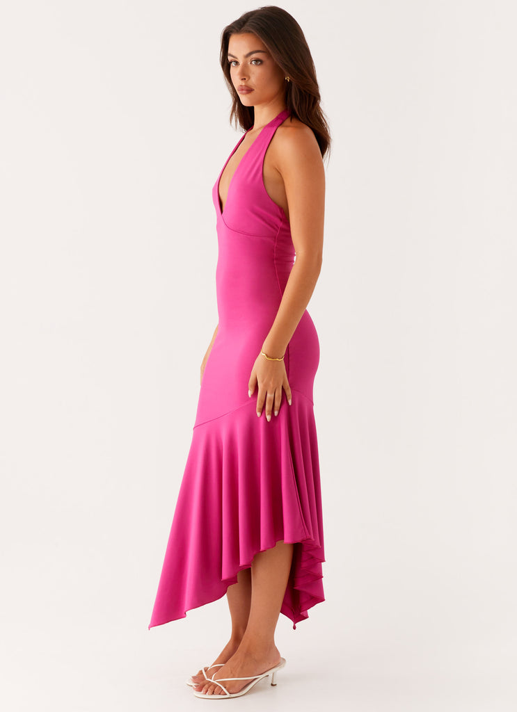 Perdita Midi Dress - Fuchsia Peppermayo US Perdita Midi Dress - Fuchsia Peppermayo US