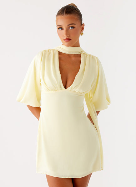 Mary Mini Dress - Yellow – Peppermayo US