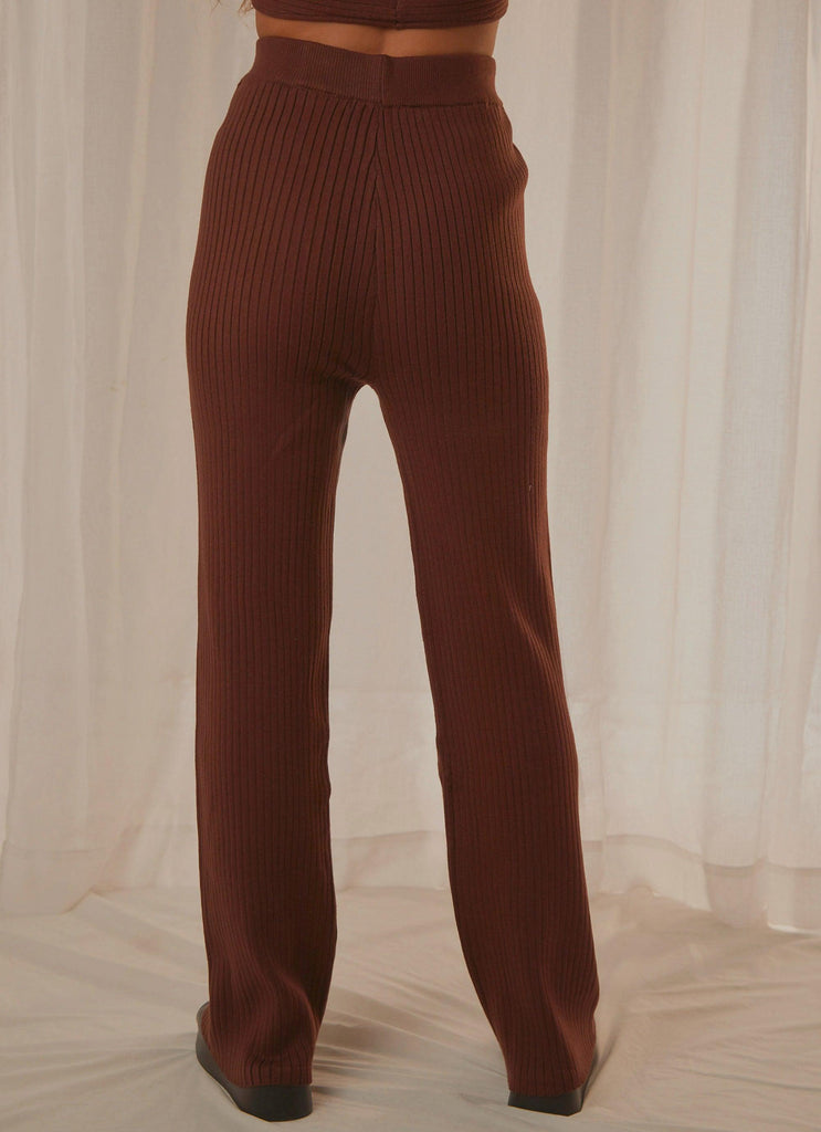 Only Vice Knit Pants - Chocolate - Peppermayo US