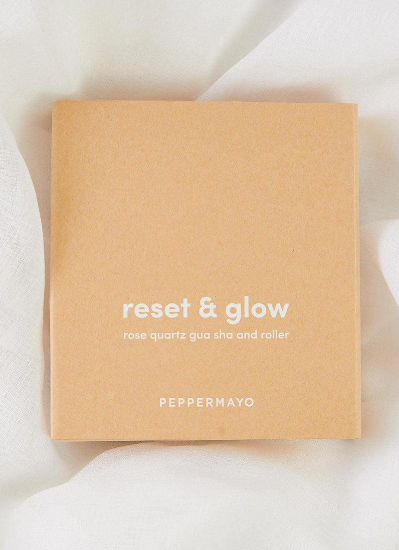 Gua Sha & Roller Set - Rose Quartz - Peppermayo US