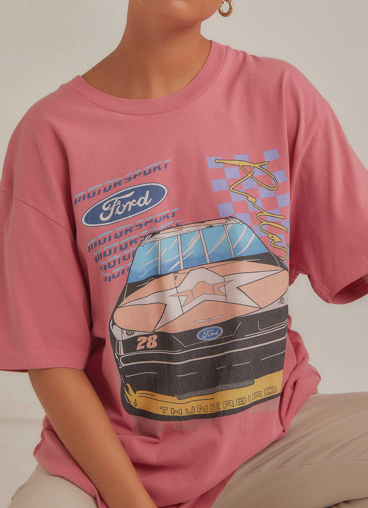 Ford Thunder Tee - Pink - Peppermayo US