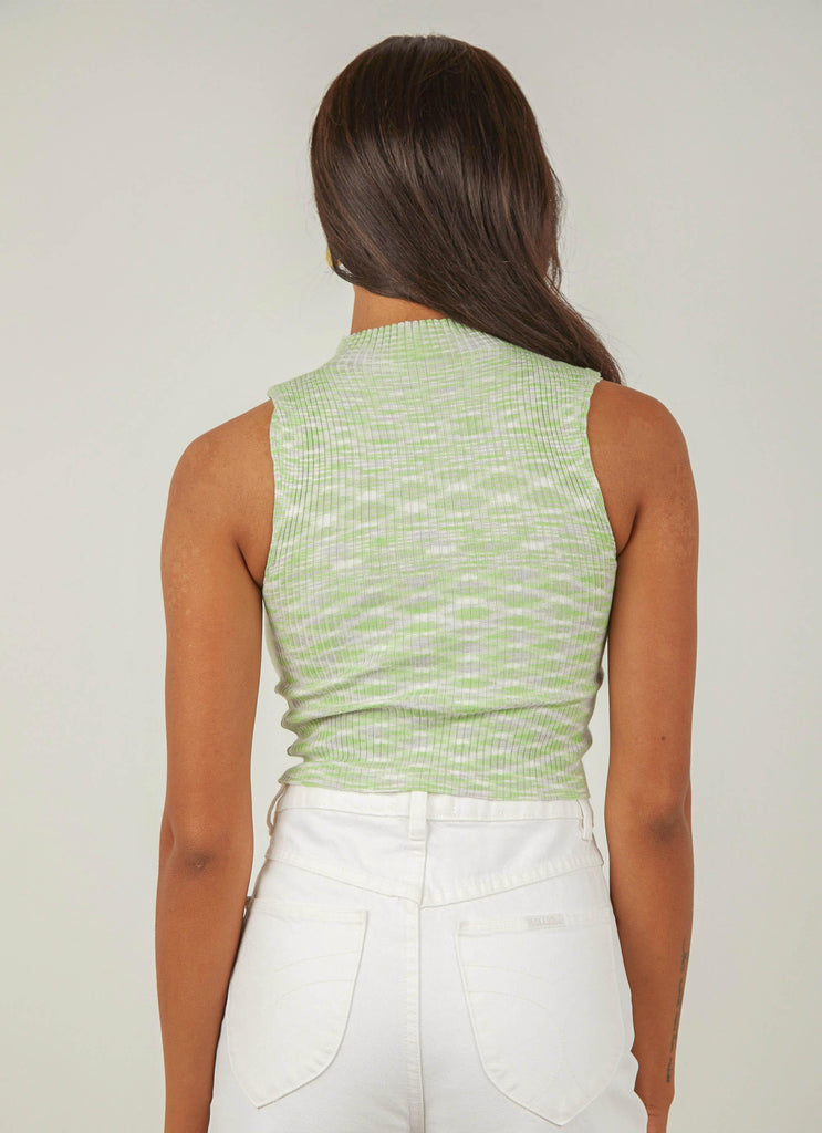 Close To Me Knit Top - Green - Peppermayo US