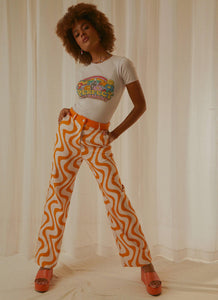 Ma Belle Pants - Orange Wave - Peppermayo US