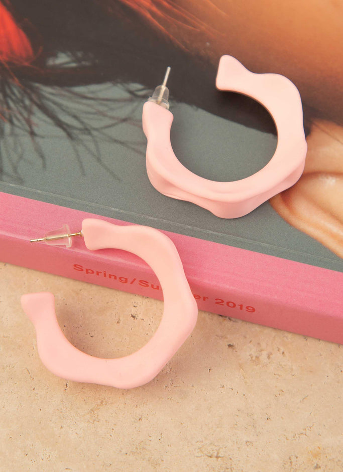 Masterpiece Hoop Earrings - Pink