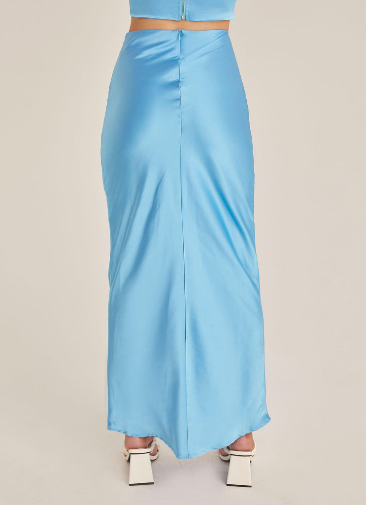 Mondello Maxi Skirt - Azure - Peppermayo US