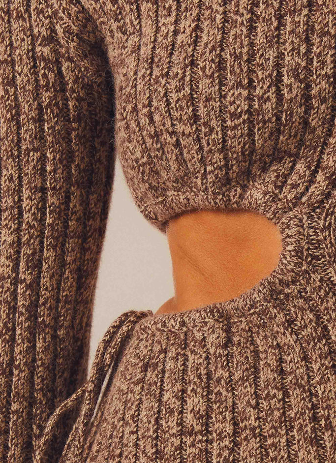 Finesse Knit Mini Dress - Cinnamon