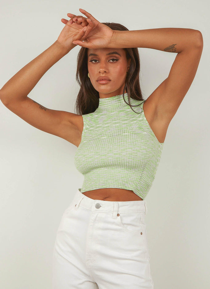 Close To Me Knit Top - Green