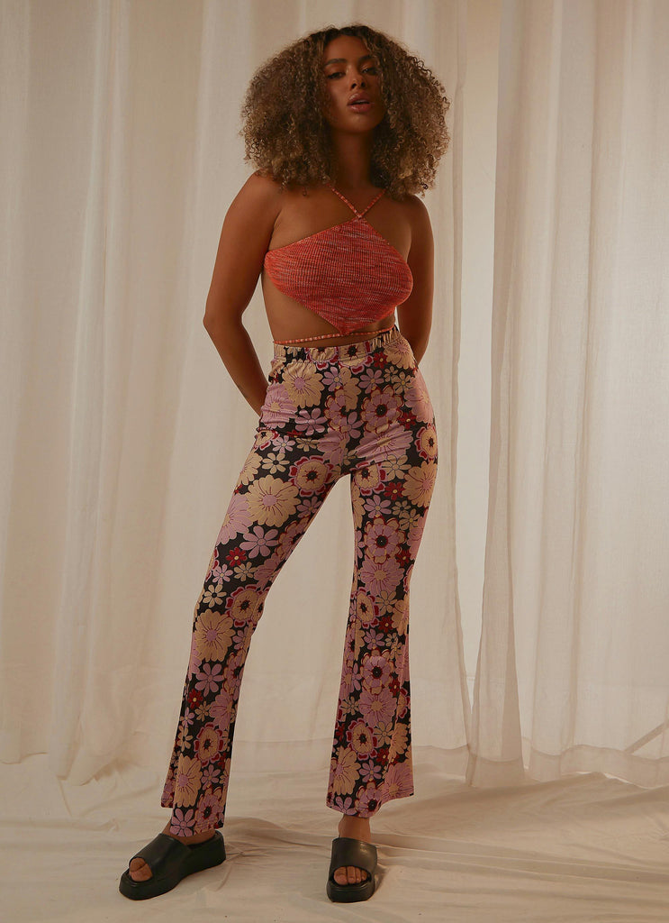 Disco Lovers Pants - Floral Print - Peppermayo US