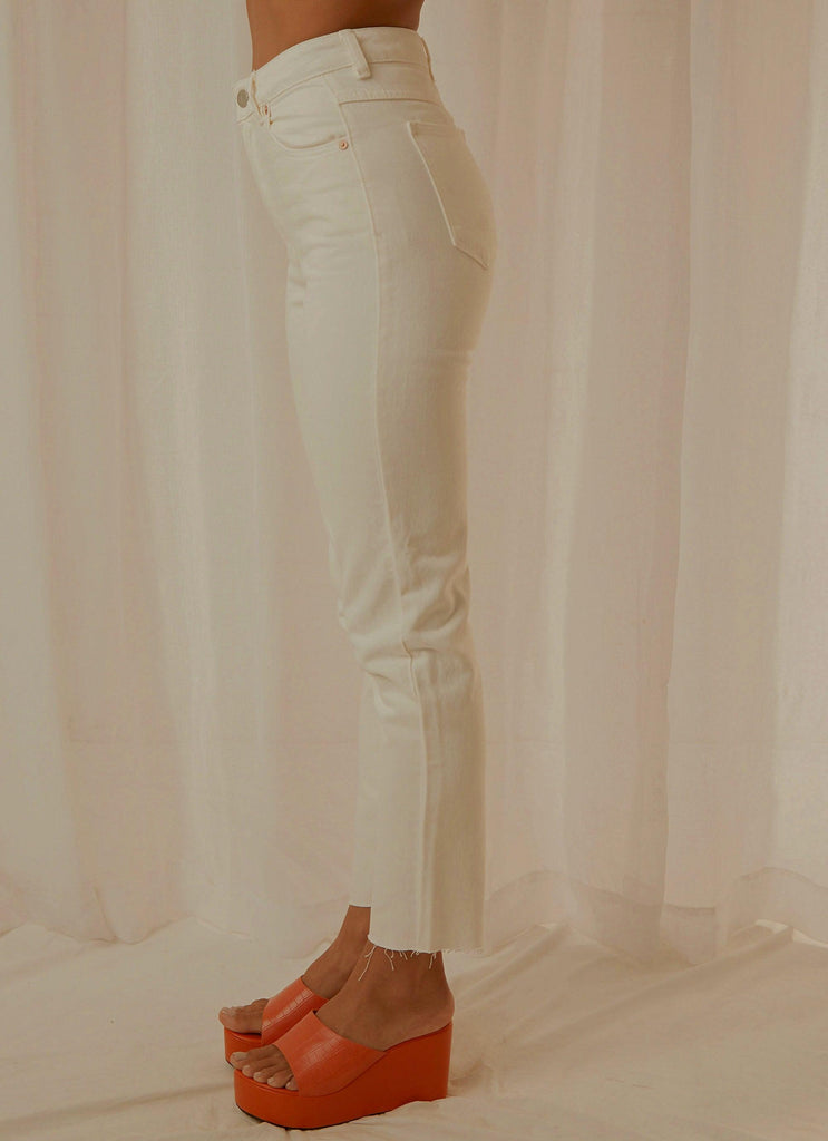 A 94 High Slim Jean - White Fade - Peppermayo US