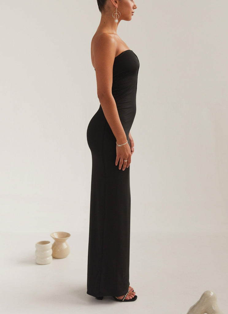 Sculptural Pieces Maxi Dress - Shadow - Peppermayo US