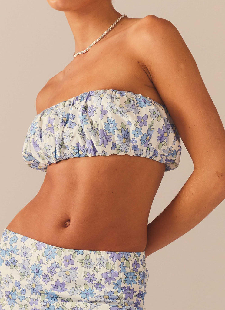 Countryside Picnic Bandeau Top - Daisy Chain - Peppermayo US