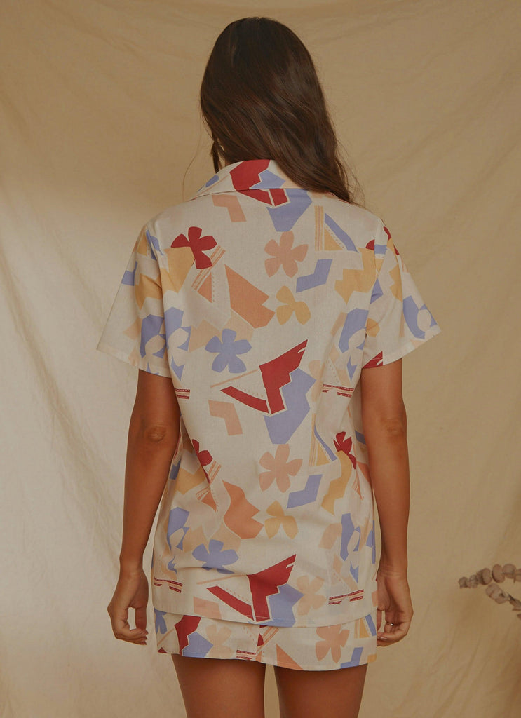Sunset Aperitivo Shirt - Abstract Resort - Peppermayo US