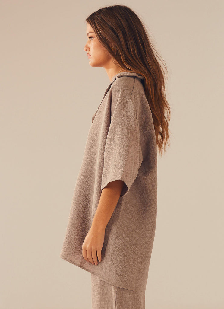 The Good Days Shirt - Taupe - Peppermayo US
