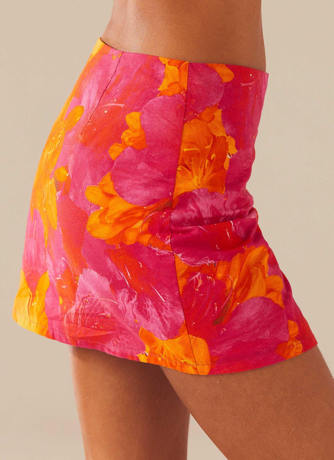 Best Part Mini Skirt - Floral Sun