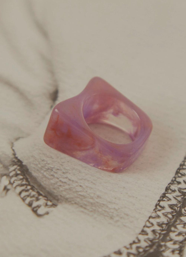 Art House Resin Ring - Pink - Peppermayo US