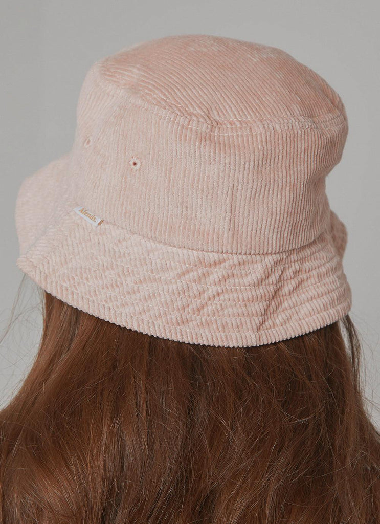 Cara Hemp Corduroy Bucket Hat - Ash Pink - Peppermayo US