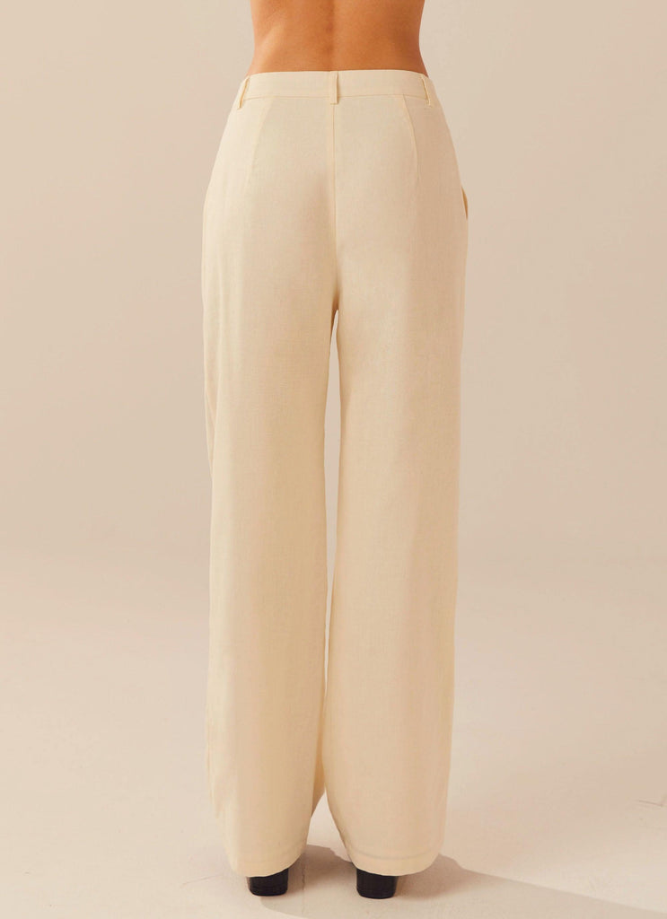Garden Girls Linen Pants - Ivory - Peppermayo US