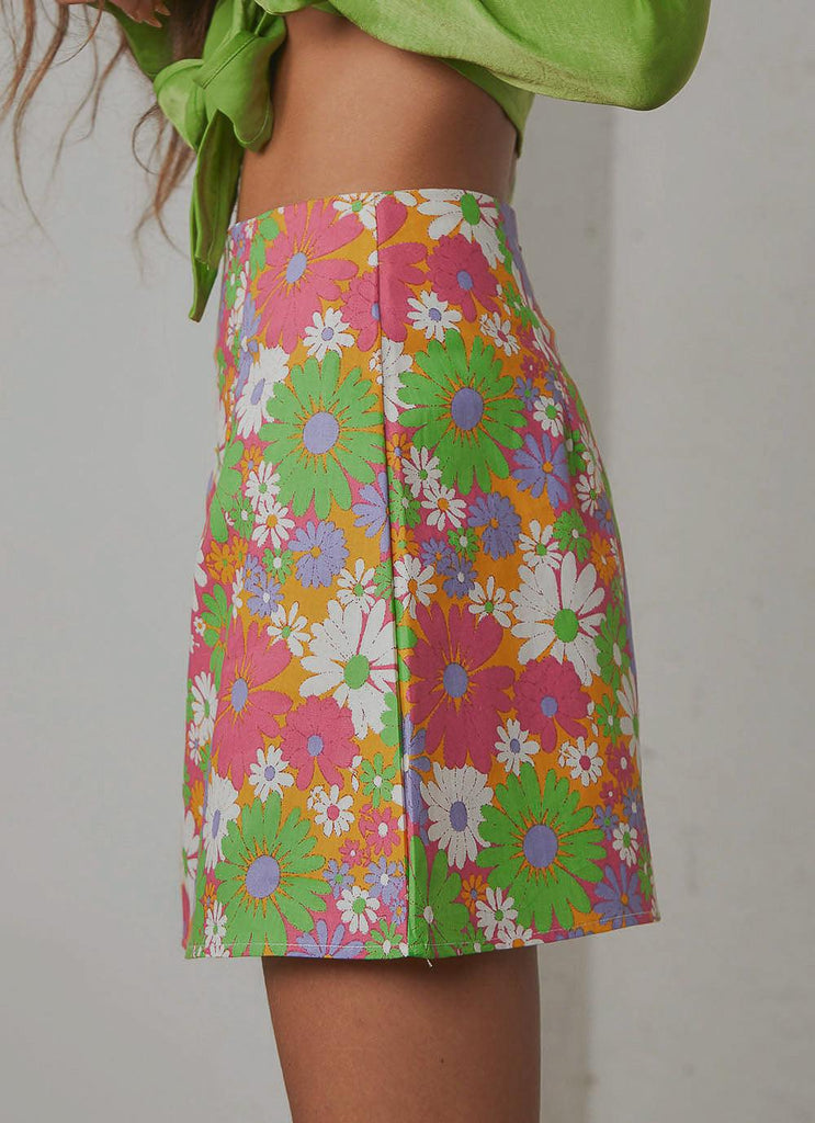 Brady Mini Skirt - 70s Floral - Peppermayo US