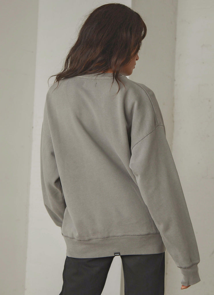 Storm The Castle Slouch Fit Crew - Washed Grey - Peppermayo US