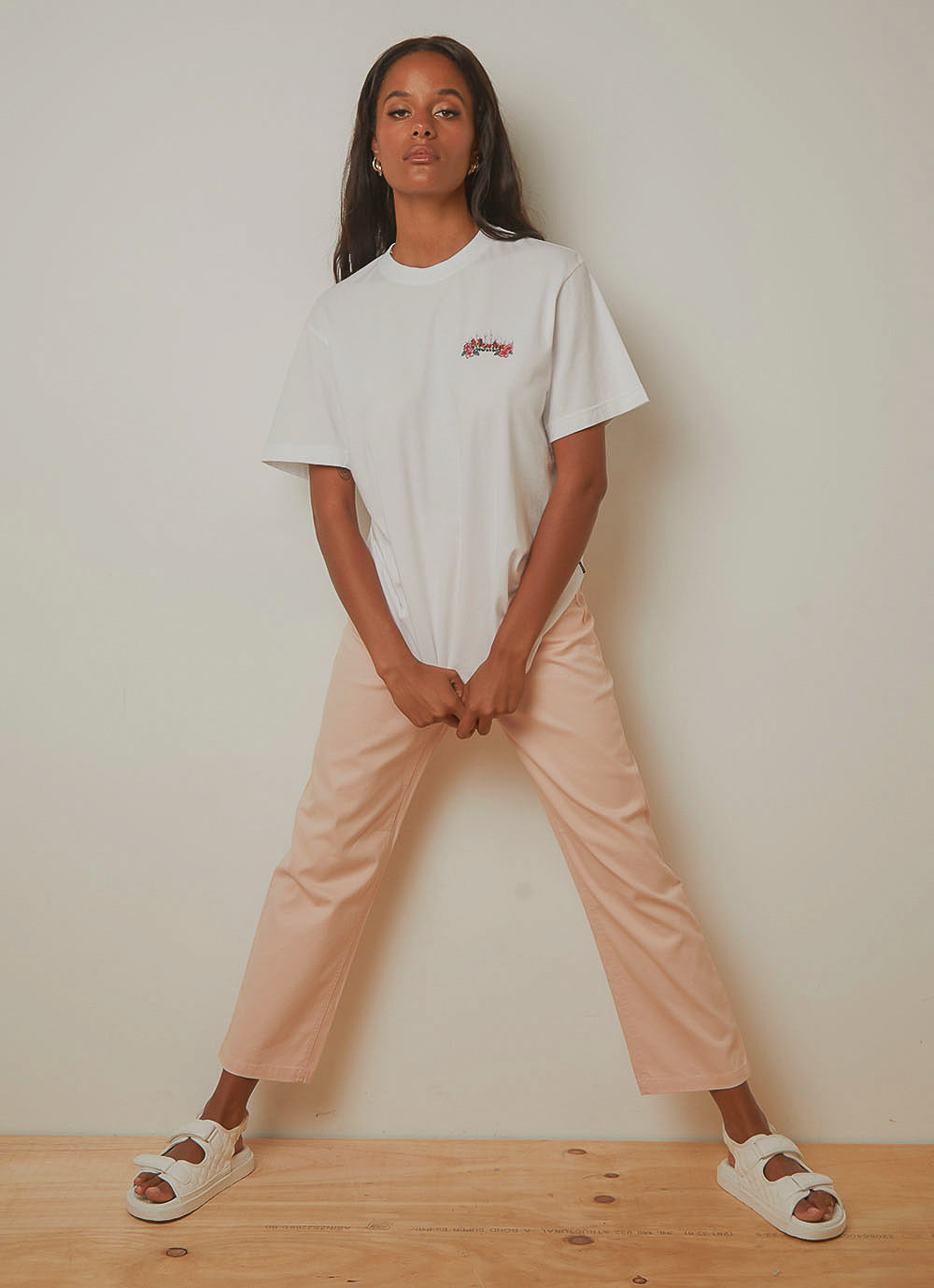 Powerlines Retro Fit Tee - White